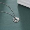 Triple Circle Name Necklace with Chain