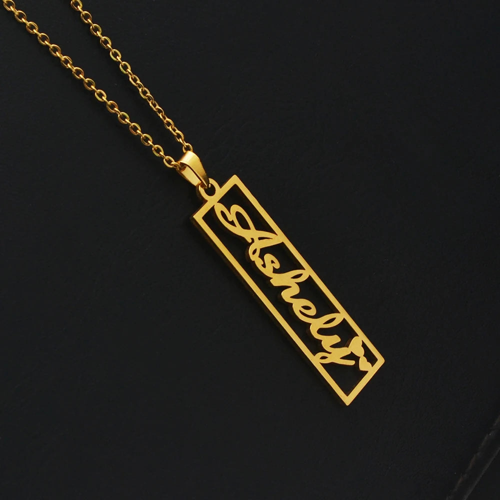 Rectangular Pendant Necklace