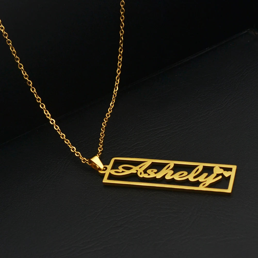 Rectangular Pendant Necklace