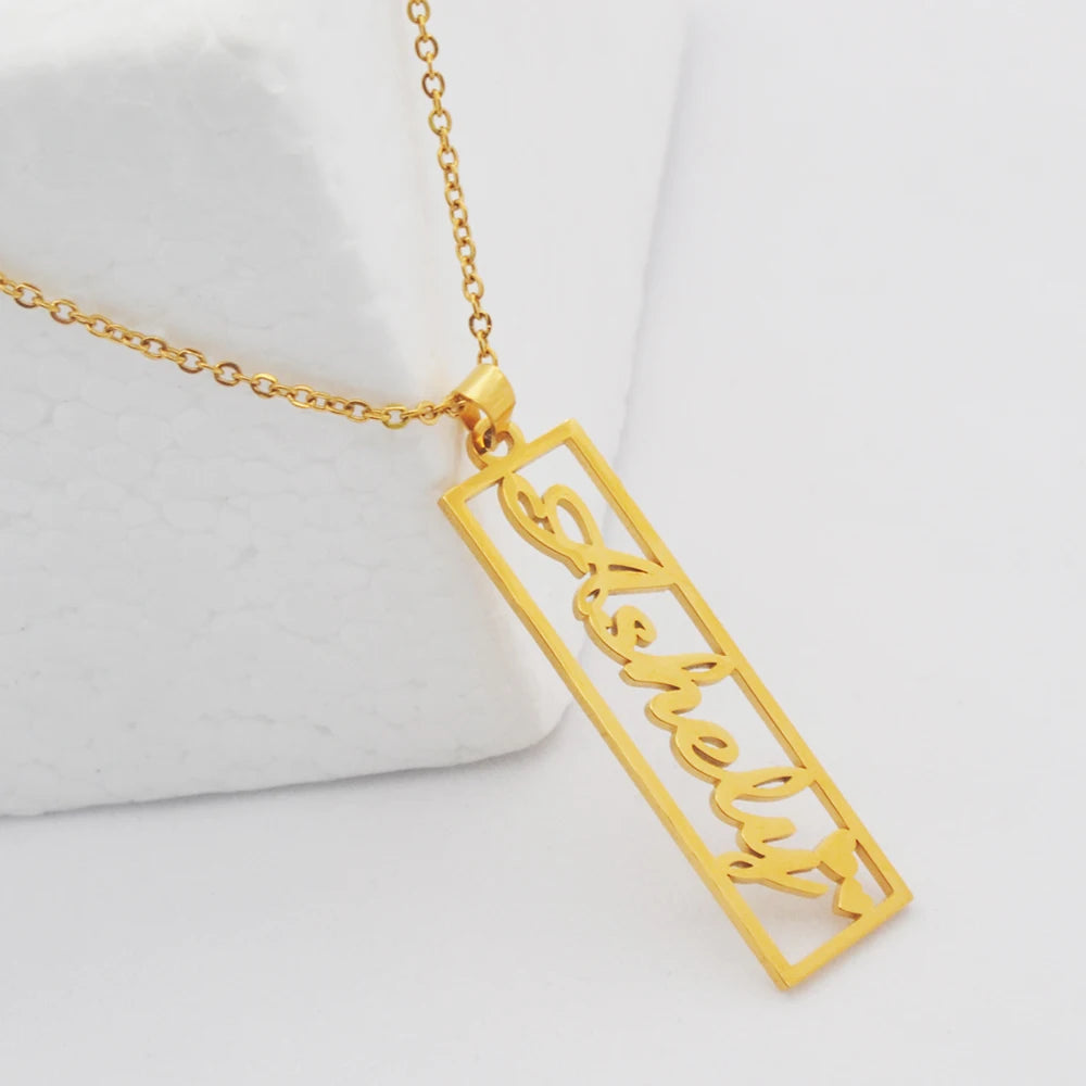 Rectangular Pendant Necklace