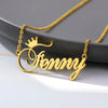 Custom Crown Name Necklace