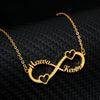 Custom Double Heart Infinity Necklace