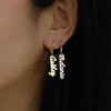 Personalized Custom Name Long Drop Earrings