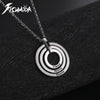 Triple Circle Name Necklace with Chain