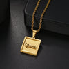 Personalized Custom Name Square Pendant