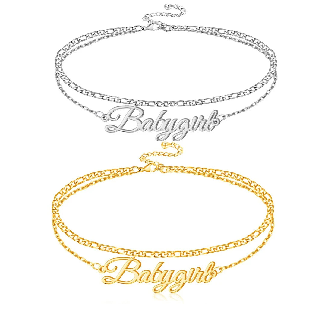 Personalized Double Layer Anklet