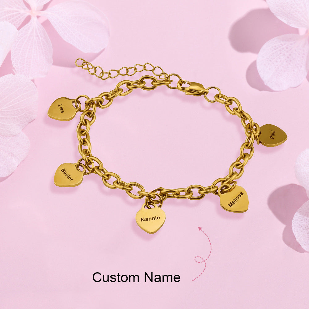 Heart Charm Bracelet