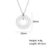 Triple Circle Name Necklace with Chain