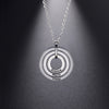 Triple Circle Name Necklace with Chain