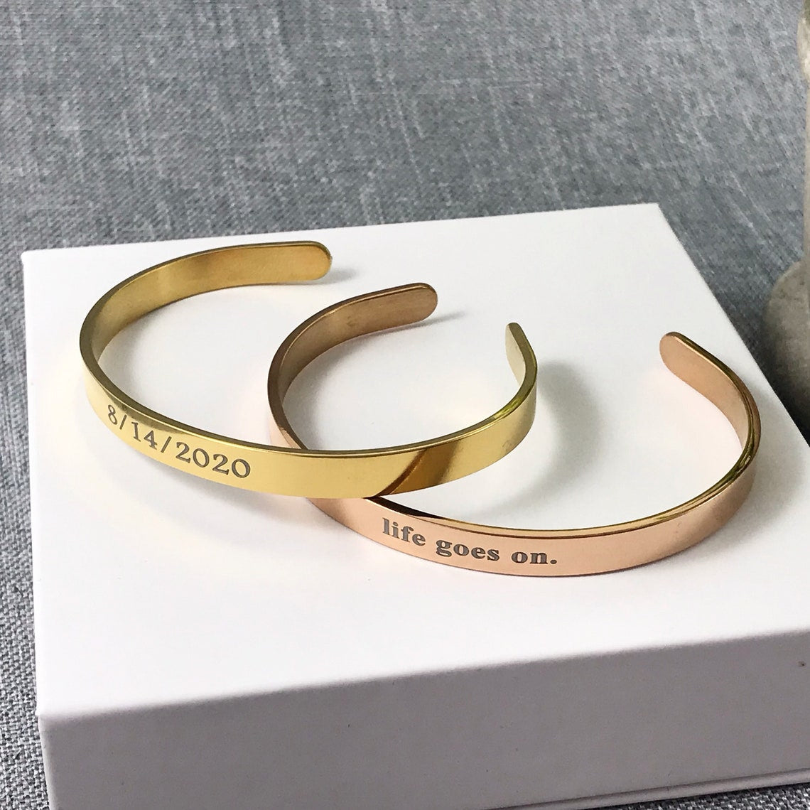 Double Side Laser Engraved Bracelet